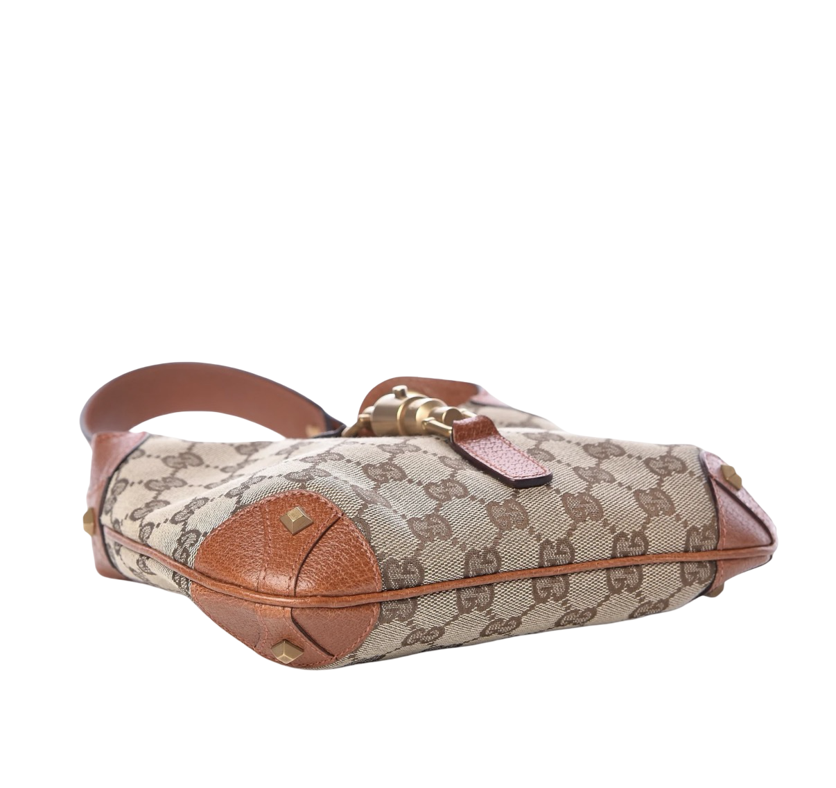 Gucci Monogram Mini Piston Lock Jackie O Hobo